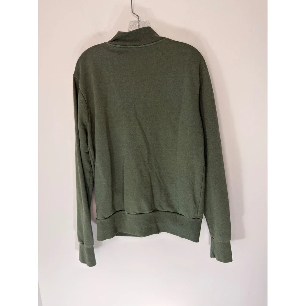 Gustin French Terry Bomber Green Men's Classic Minimalist Casual Basic Medium
